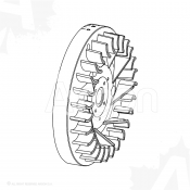 Flywheel DIESEL ENGINE - Electric starter for CHINA MODEL: D-186F, D-186FA